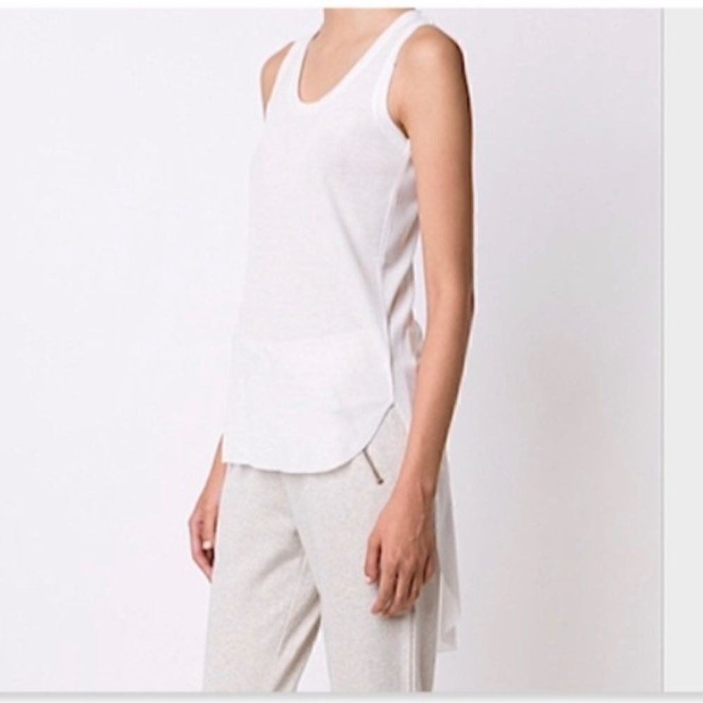 Thomas Wylde Soul high low asymmetrical ribbed tank top